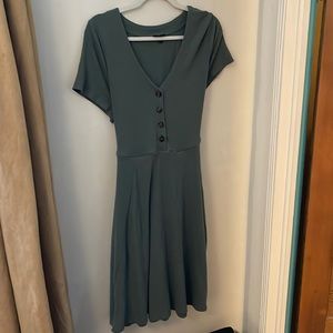 Torrid ribbed dress olive green